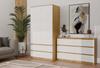 Malwa M6 Chest Of Drawers 120 Oak Artisan White