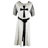 Pánský Halloweenský kostým Medieval Knight Crusader Templar Surcoat s čepicí s kapucí Plášťový župan Cosplay Renaissance S-6XL