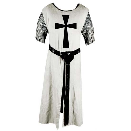 Pánský Halloweenský kostým Medieval Knight Crusader Templar Surcoat s čepicí s kapucí Plášťový župan Cosplay Renaissance S-6XL