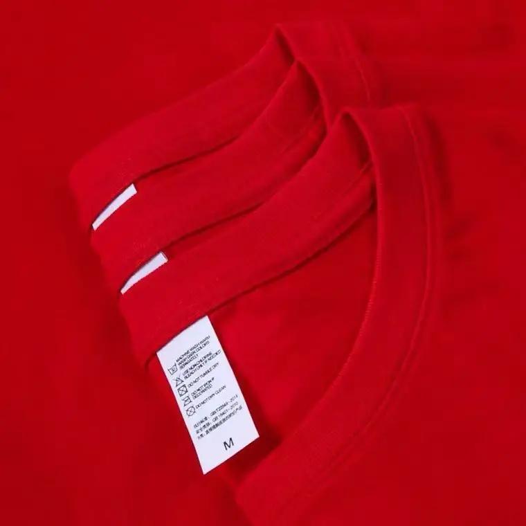 Men Women Green T-shirt Cotton Short-sleeved Top Korean T-shirt Green Thick Cotton Half-sleeve Unisex T Shirt