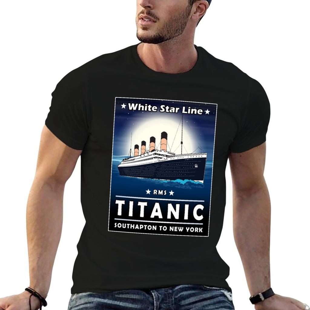 A 1912 Vintage Titanic Voyage Ship Cruise Gift T-Shirt Man T Shirt Cotton Funny T Shirts Man T-