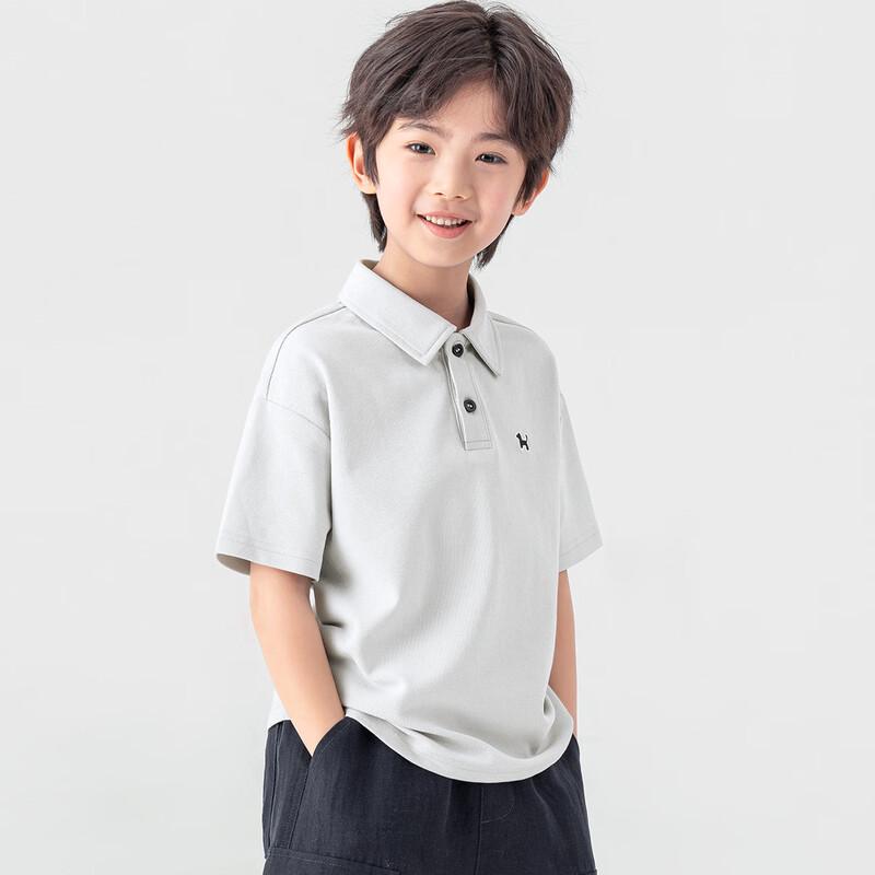 Boys' Summer Dog Embroidery Polo Shirt