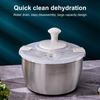 Centrifuga per Insalata Acciaio Inossidabile Rotativa Asciuga Insalata Mixer per Insalata 5L Disidratatore Multifunzionale con Cestello Filtro e Coperchio