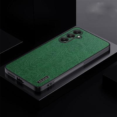 Luxe Leren Hoesje Voor Galaxy A25 Hoesje Samsung A25 5G Cover Schors Textuur Schokbestendige Achterkant voor Samsung Galaxy A25 5G Bumper