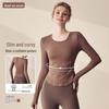 Women's Elastic Breathable Slim-Fit Sports Top for Running and Yoga - Long Sleeve, Autumn/Winter