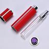 10ml Lambskin Leather Perfume Atomizer with Glass Vial, Refillable Luxury Travel Spray Bottle Leak-Proof Design