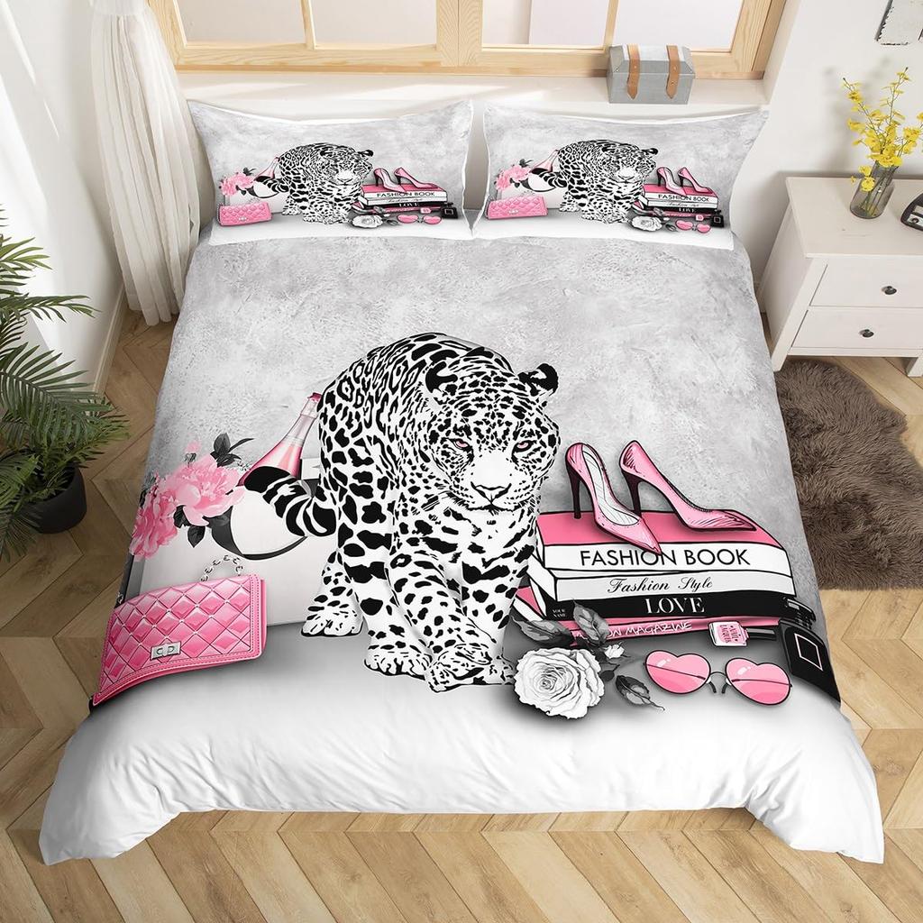 Silver Glitter Bedding Set Bling Party Decorations Duvet Cover For Kids Boys Girls Teens Diamond Comforter Cover Room Decor 3Pcs