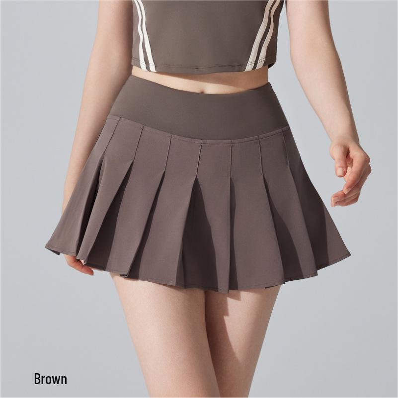 Antibacterial Pleated Athletic Skirt: Nude Feel, Quick-Dry, Anti-Exposure, Yoga, Golf, Tennis