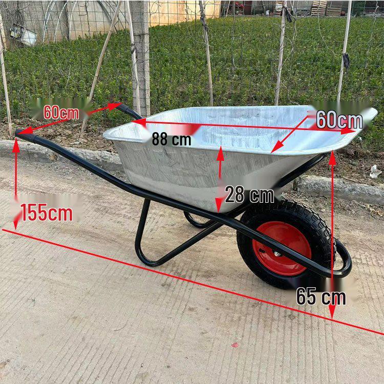 One-Wheeled Handcart for Construction, Sand, Soil, Garbage, and Garden Use – Free Shipping