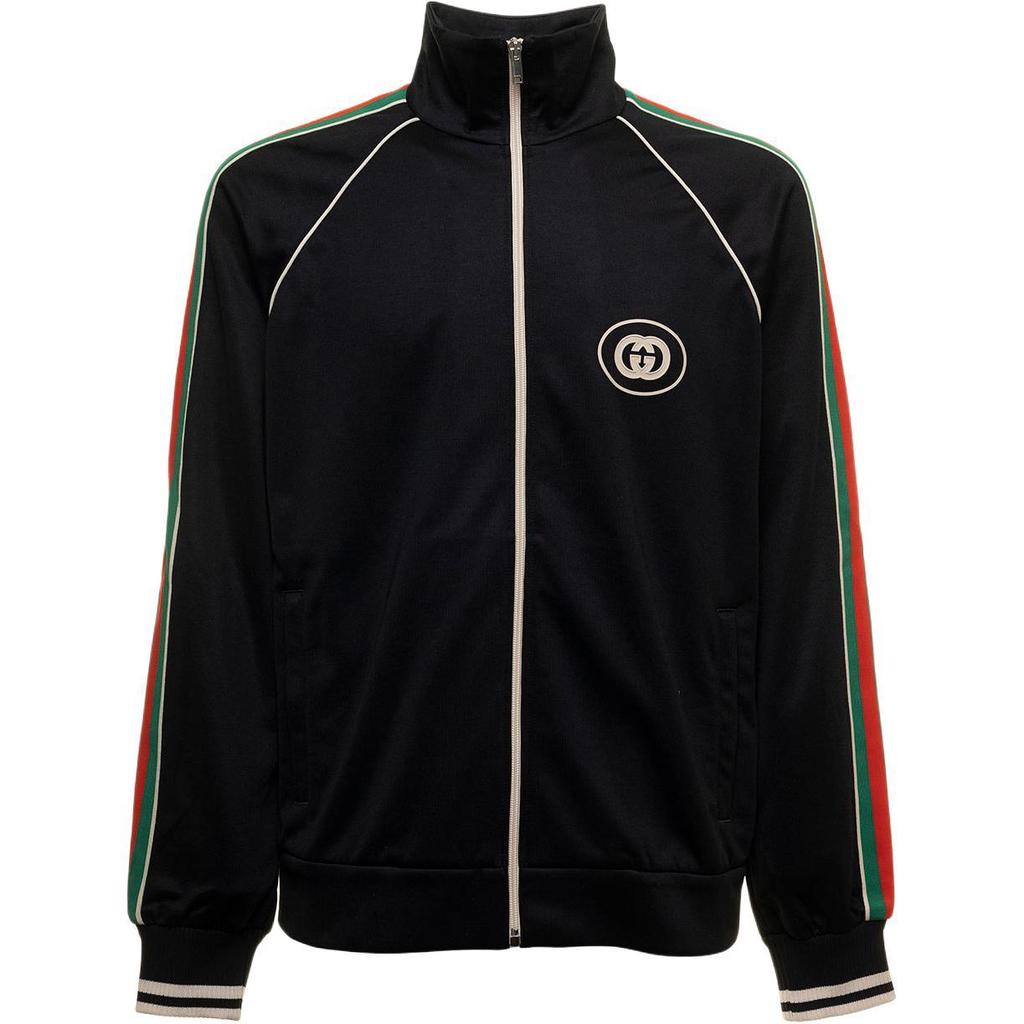 GUCCI Jackets Men's Black Stand Collar Moderate (Unisex) Jackets 696802 XJEES 1152