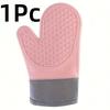1Pc silicone heat-resistant oven glove, easy to clean oven gloves, high-temperature heat-resistant gloves for kitchen baking