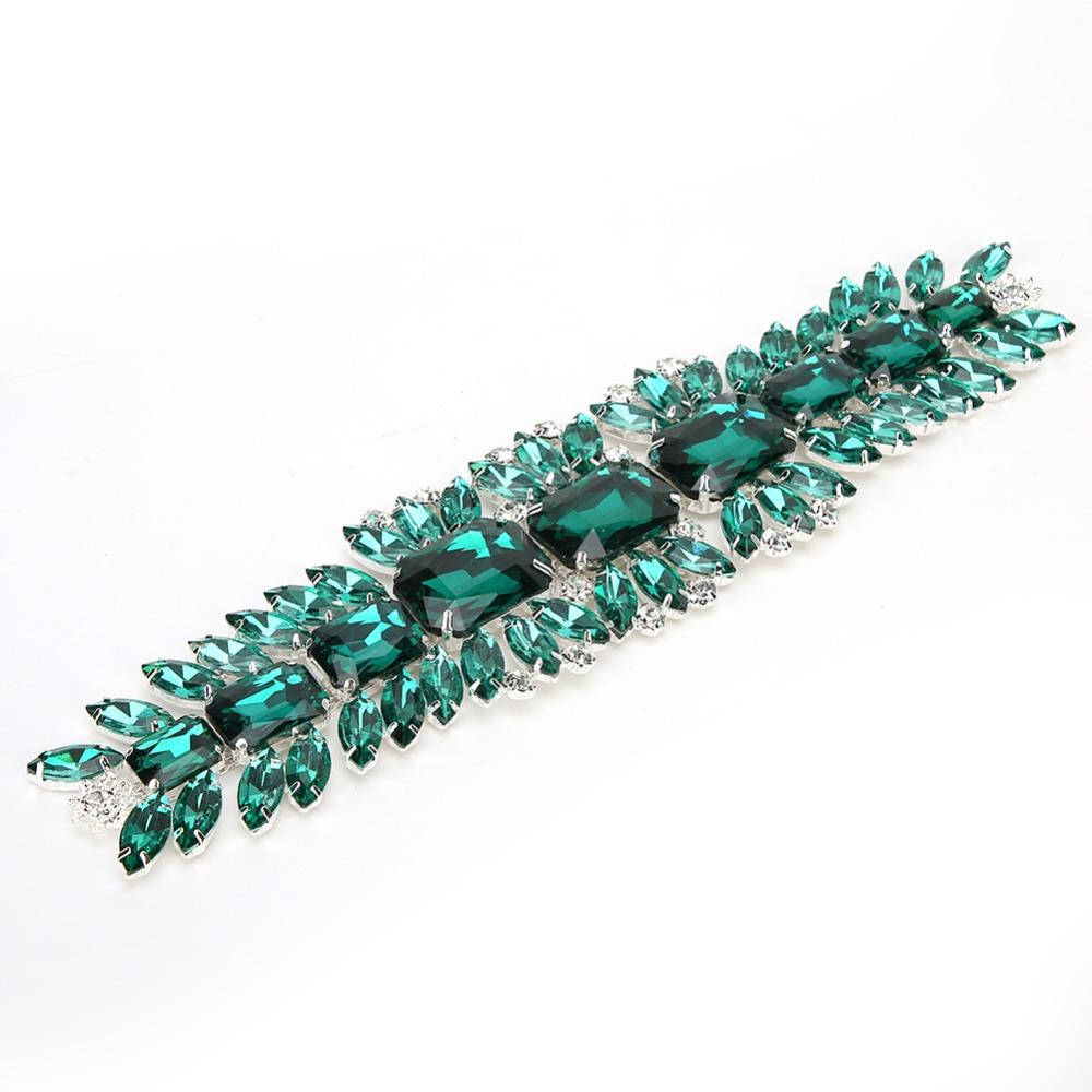 2pcs Close Chain Rhinestone Chain Trim Rhinestones Trims Sparkly Rhinestone Applique Clothing DIY