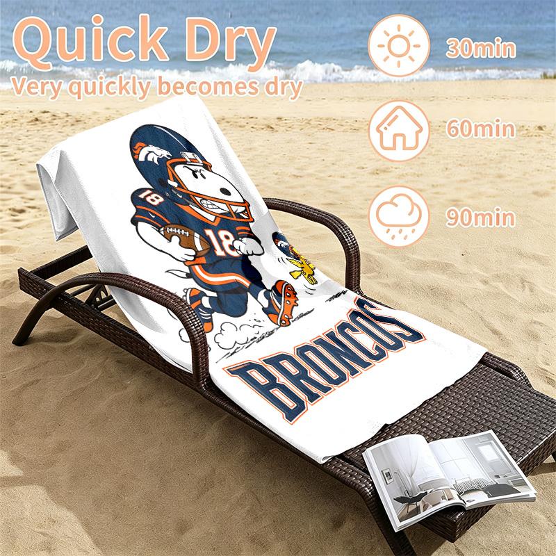 Denver Broncos Beach towels also serve as bath towels summer essential a musthave for the outdoors the beach and the pool