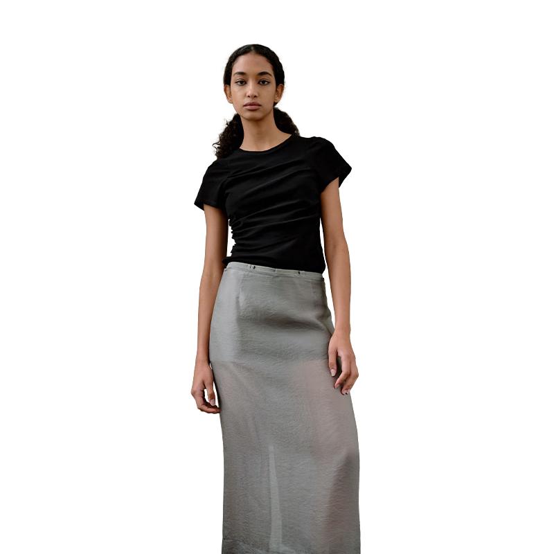 GREEN BELT Women s Modal Blend Faux Two-Piece Slim Fit T-Shirt M