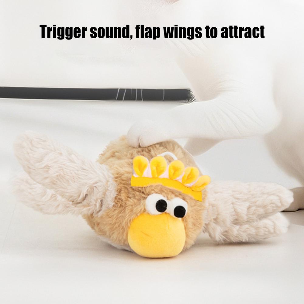 Interactive Cat Toys Plush Bird Active Cat Toys With Catnip USB Rechargeable Stimulating Pet Supplies For Kitten Home Travel