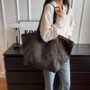 Leopard Print Canvas Tote Bag Women's Large-capacity Bag 2025 New Trendy Portable Commuter Bag Versatile Shoulder Mommy Bag