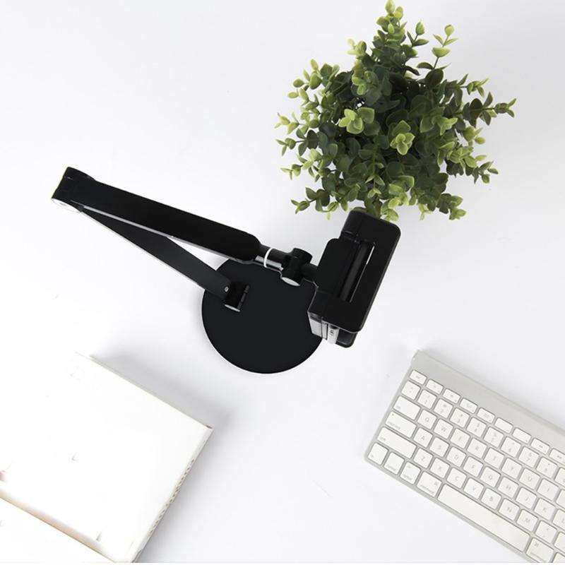 Universal Aluminum Alloys Tablets Stand Holder With 360 Degree Rotation And AntiSlip Base For 4.7 To 12.9inch Devices