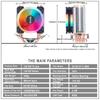 IWONGOU X99 Processor Cooler Am4 4 Heatpipes Radiator IWONGOU 4Pin PWM Cooling CPU 90mm RGB Fan for Intel Lga 2011/1366/1700/AMD