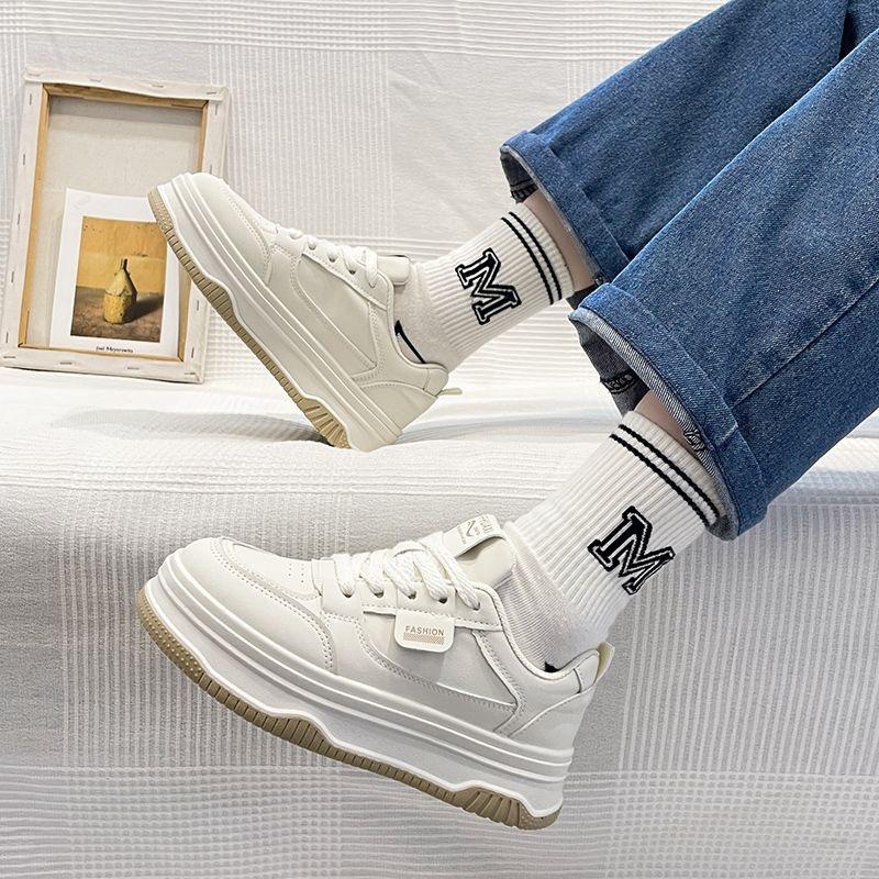 Internet celebrity little white shoes women's 2025 spring and autumn new popular flat shoes children's shoes platform waterproof casual sports shoes