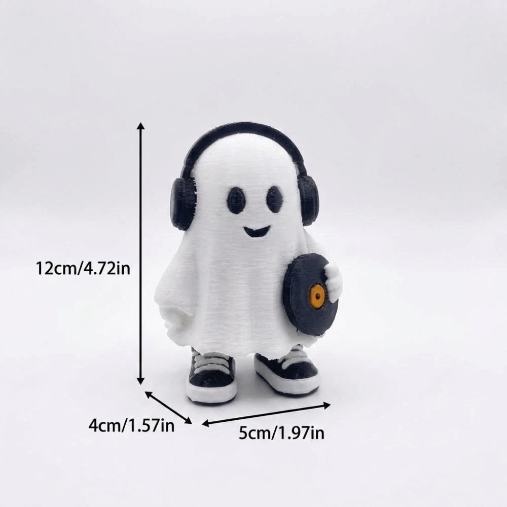 Smooth Finish Ghost Figurine Polished Craftsmanship Halloween Decor Mini Figurine Seasonal Decor