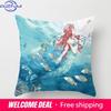 Sea Turtle Print Throw Pillowcase Seahorse Mermaid Decorative Octopus
