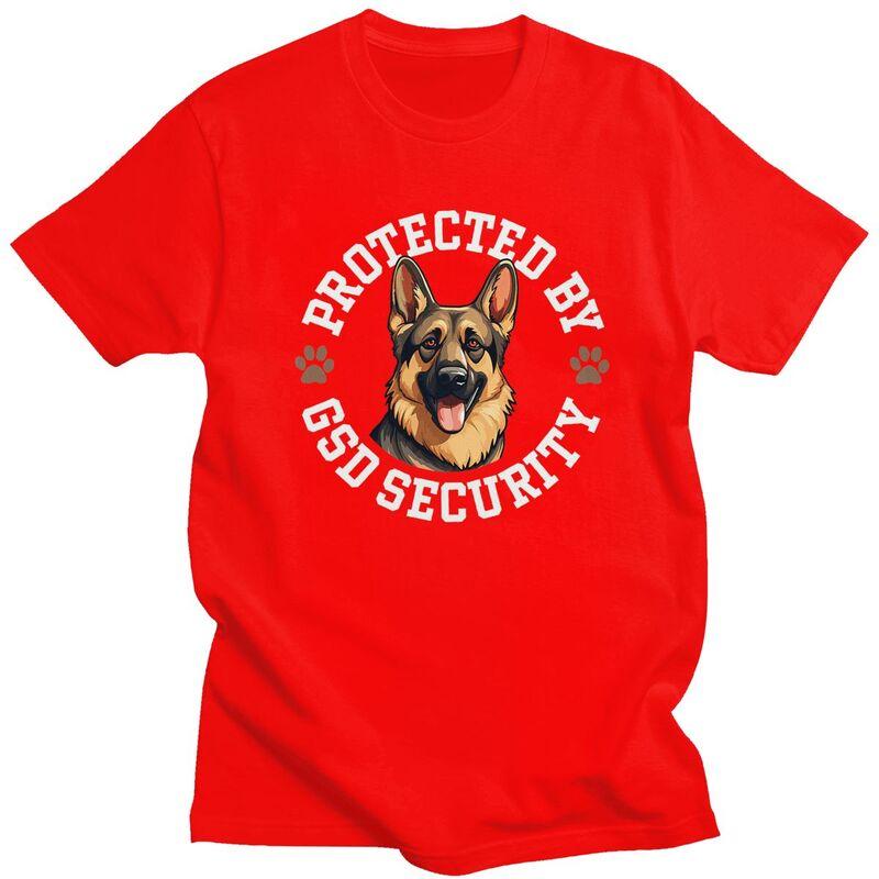 

Security German Shepherd Dog Tshirt Men Women Short Sleeve Fashion Casual Clothing Summer Loose Oversized Pure Cotton Tee Tops S