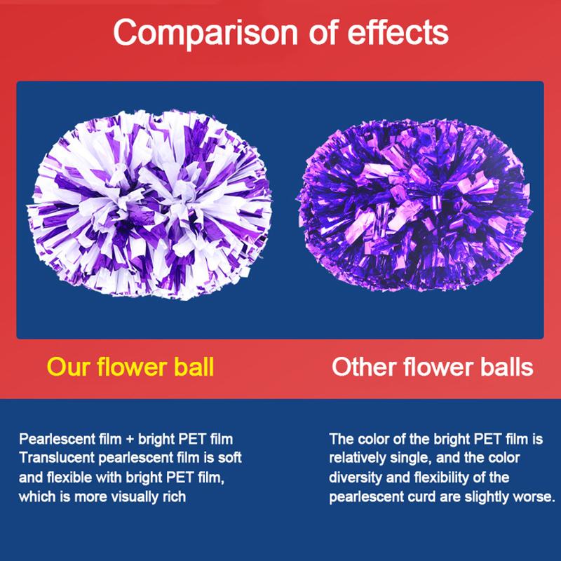 Cheerleader Pom Poms School Games Celebration Competition Vocal Dance Party Concert Match Ball Pompom Ball 2PC Party Decoration