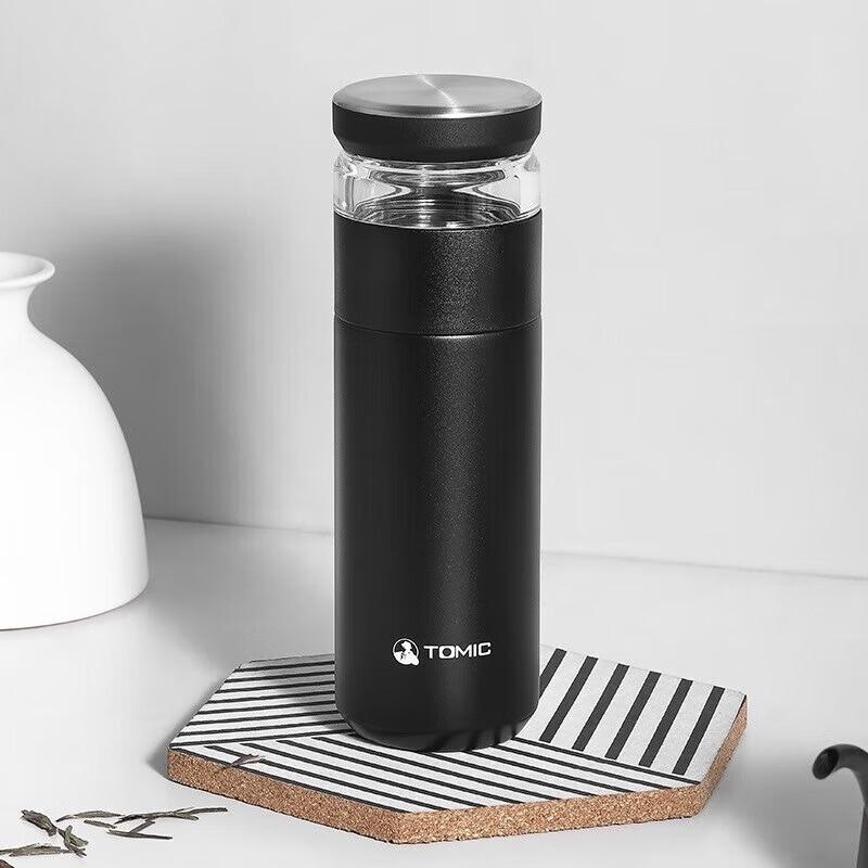 TOMIC Ceramic-Lined Tea Infuser Insulated Mug