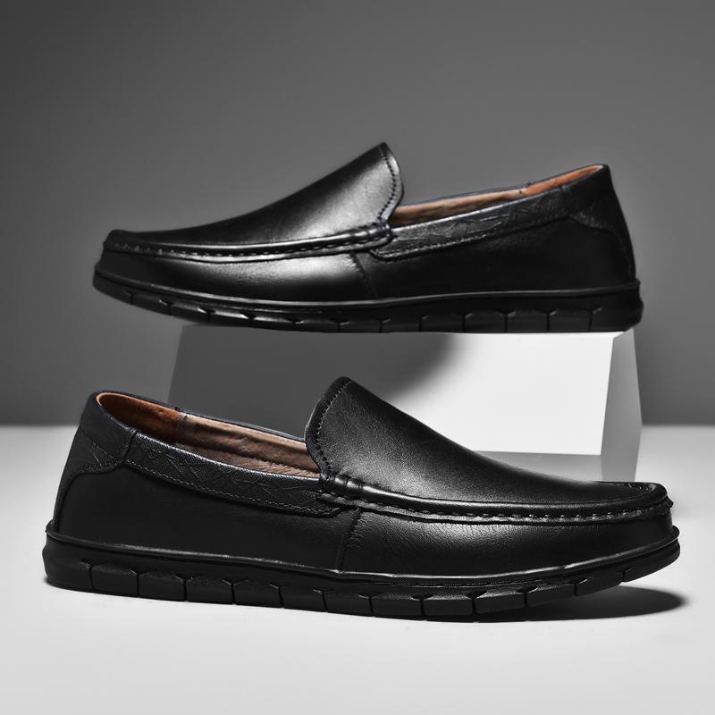 Genuine Leather Men's Loafers Spring Autumn Casual Shoes Handmade Men Business Shoes Slip On Flats Male Business Driving Shoes