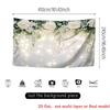 Sfondo Fotografia Elegante Rosa Bianca 2D con Verde Banner