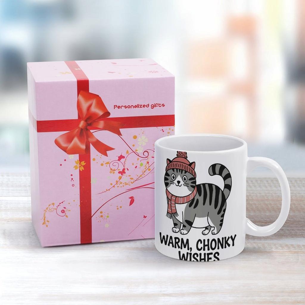 1pc 11oz blank ceramic coffee mug, double-sided printed cup for tea, cocoa, beverages, glossy white surface, durable, perfect everyday choice