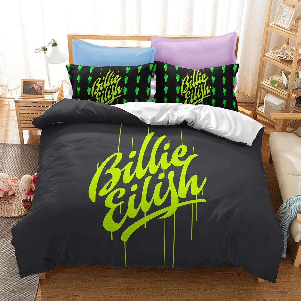 Dreiteiliges Heimtextil-Quiltset Vierteilig 3D-Digitaldruck Charakter Billie