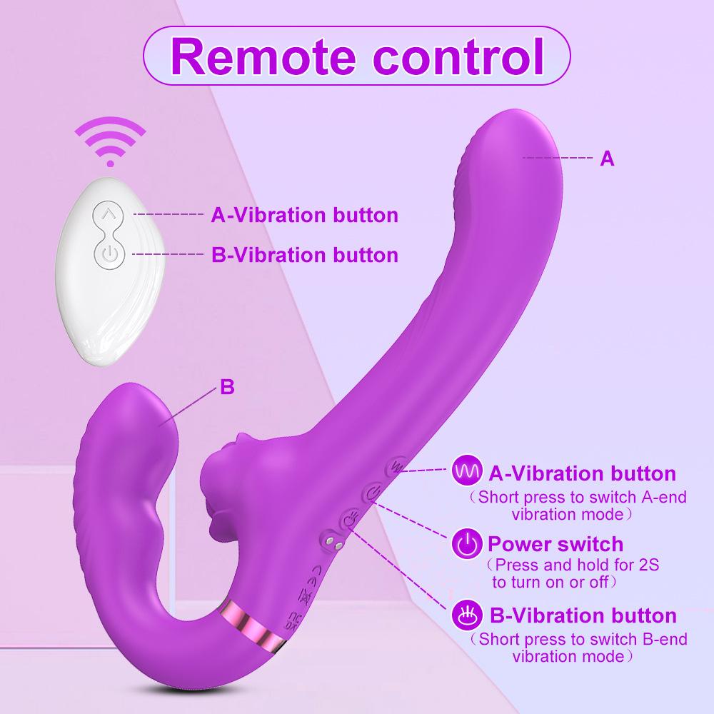Dual Motor Silicone Massager - 2-in-1 Clitoral & G-Spot Vibrator with Pulsating & Tapping Modes, Rechargeable Adult Toy for Women