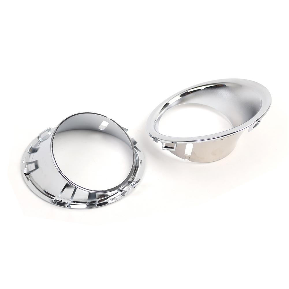 1Pair Car Front Fog Light Lamp Chrome Plating Ring Cover For Mini Cooper R55 R56 R57 Front Bumper Light Cover Trim