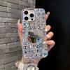 Full diamond mirror, suitable for Samsung A15 mobile phone case S24 luxury makeup mirror S25Edge premium ins women's models