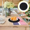 No-brand silicone heat-resistant pot mat black material dishwasher safe heat insulation function kitchen non-slip pad ideal placing cooking utensils