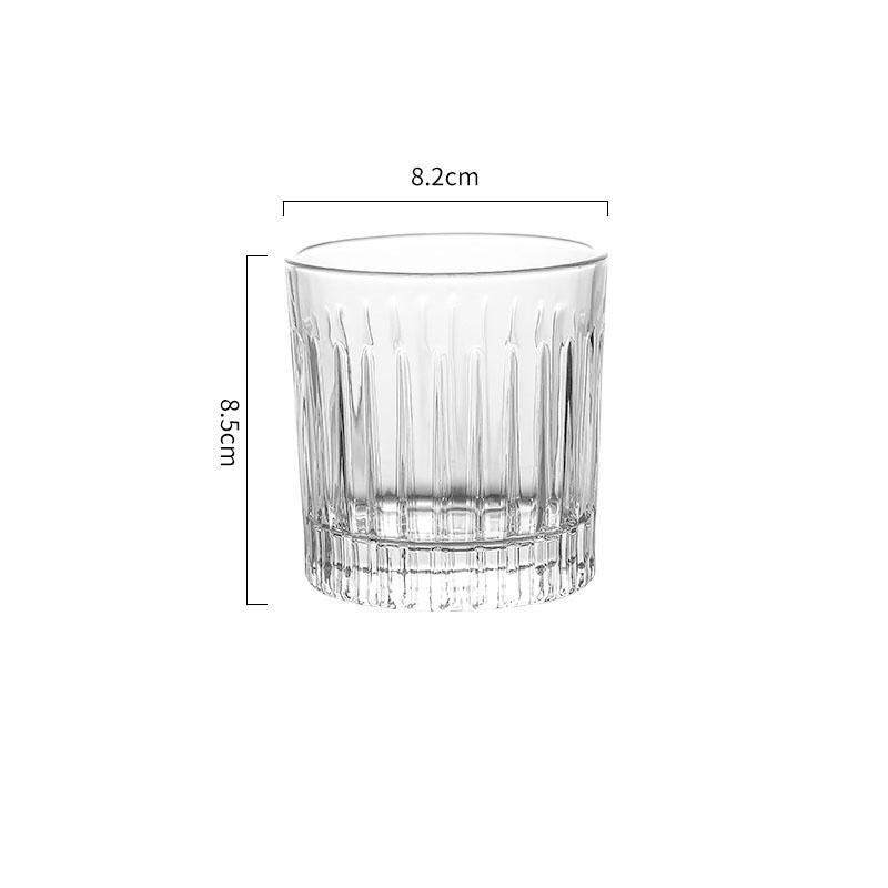 

290ml or 335ml Striped Whisky Glass Bar Classic Glass Cocktail Glass Vintage Spirits Glass Glass Halloween Decorative Table 1pcs