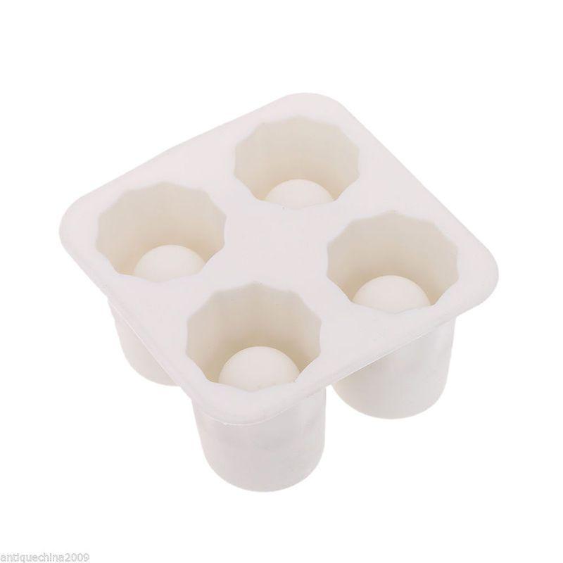 

Ice Cube 4cup Shot Silicion Shooters Glass Freeze Molds Tray Moulds Party белый
