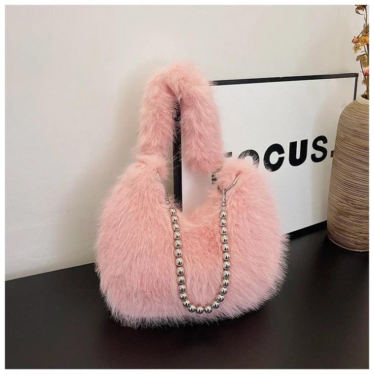 

Осенью и зимой новый стиль меховых плечевых бусин прочные универсальные популярные модные сумки