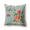 Polyester Pillowcase Automobile Decoration Retro Print Pillowcase Waist Cushion Cover Tower Bedside Cushion Cover