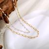 Original Design: French-style Retro Double-layer Pearl Chain Necklace, Perfect for Layering, Creating a Sophisticated and Elegant Look with a Touch