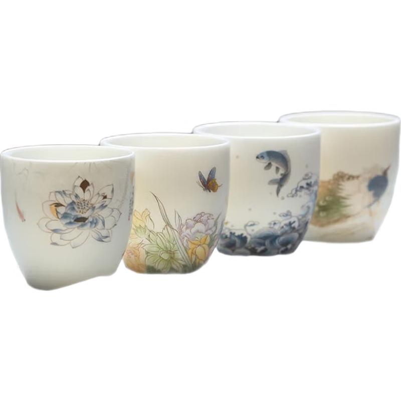 MULTIPOTENT Chinese White Ceramic Master Tea Cup