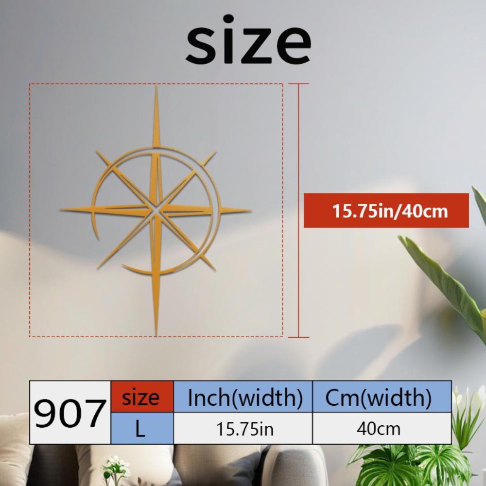 Wrought Iron Sunburst Wall Art 15.75 Inch Mid Century Modern Metal Star Sculpture Indoor Outdoor Hanging Minimalist Geometric Decor