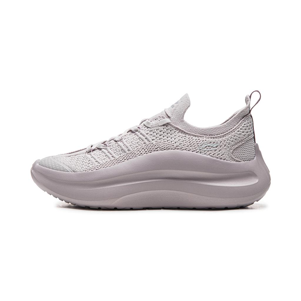 Li Ning Cloud Wave Slip On Cushioning Slip Resistant Abrasion Resistant Lightweight Low top Casual Shoes Women's AGLW052-2
