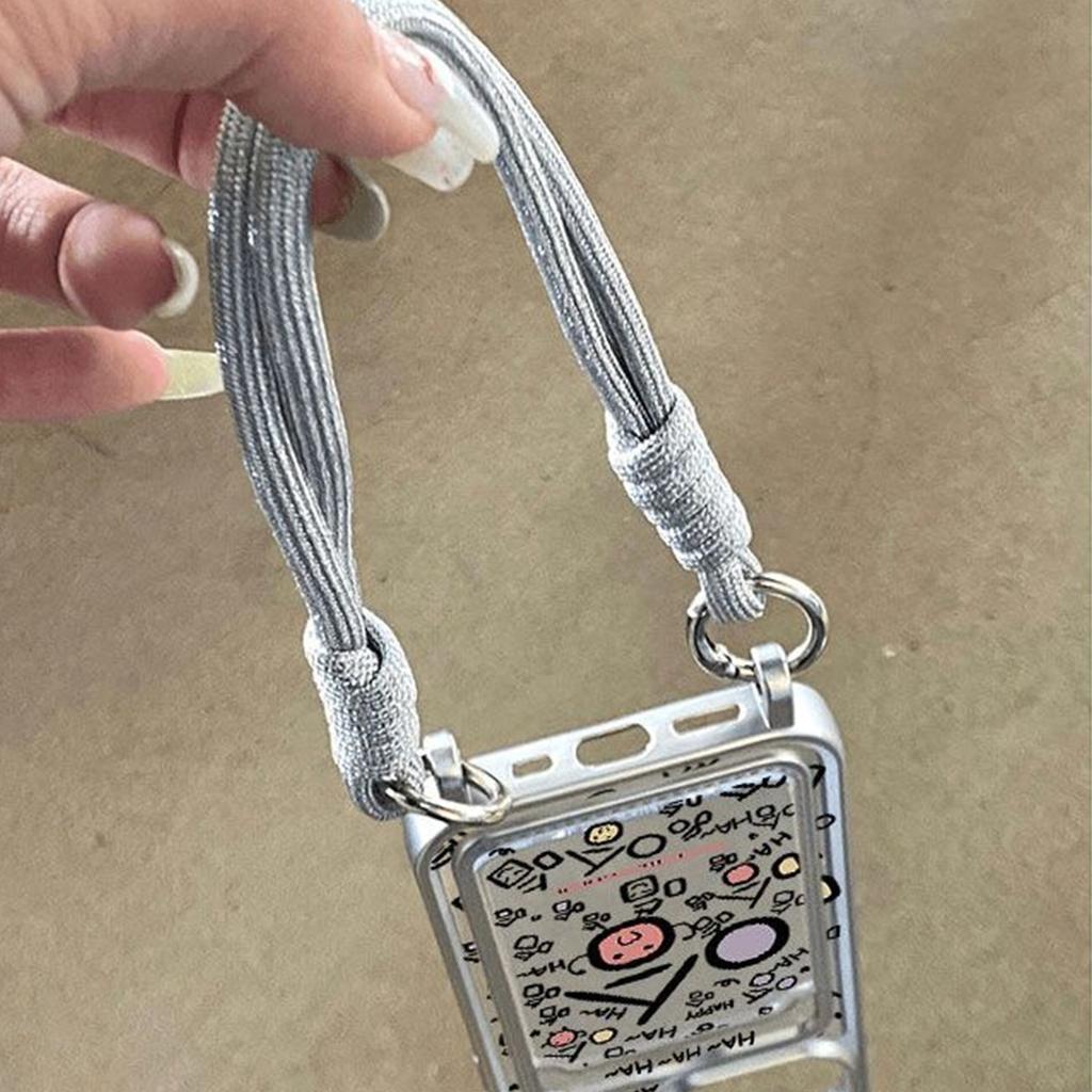 Electroplated Lanyard Card Bag Full Screen Simple High-end Couple Mobile Phone Case Cartoon Protective Cover TPU Trendy Brand