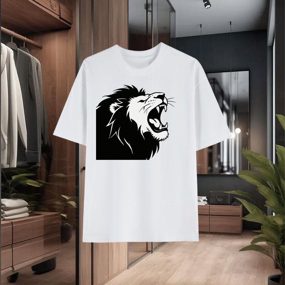 Men's 100% Pure Cotton T-Shirts Styles for Summer Are Loose - Fitting Breathable and Comfortable Offering an Ideal Choice