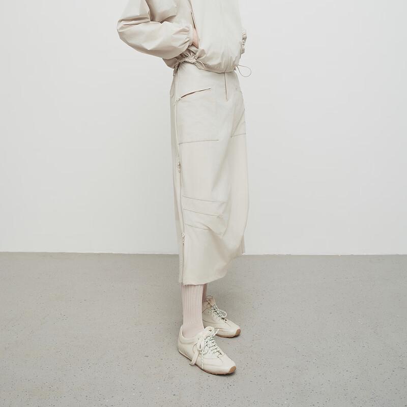 Women's Mid-Length Utility Skirt with Slit