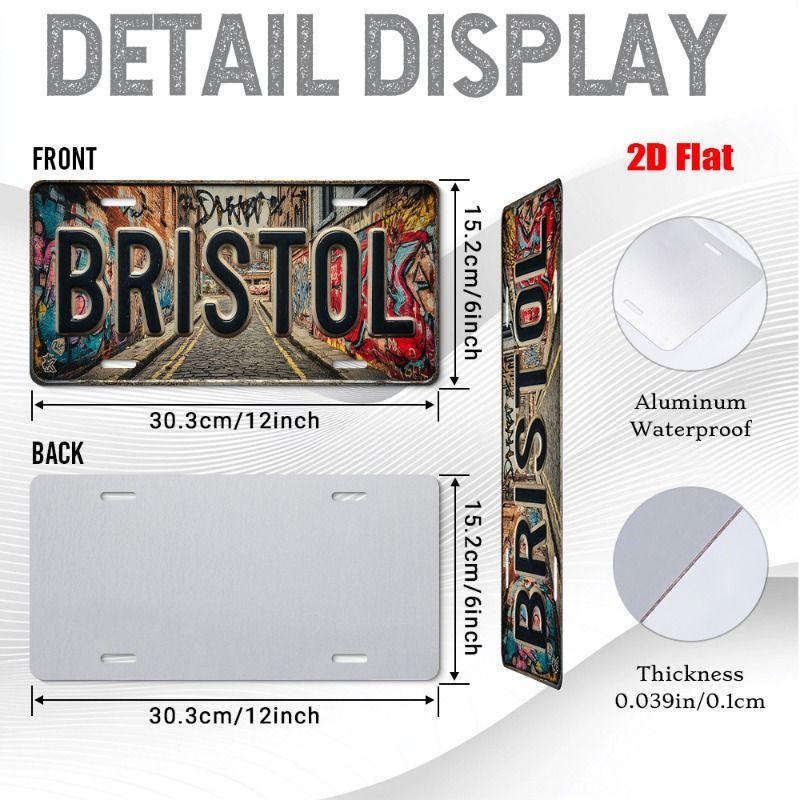 Urban City Theme Metal Tin Sign for Bar Garage Interior