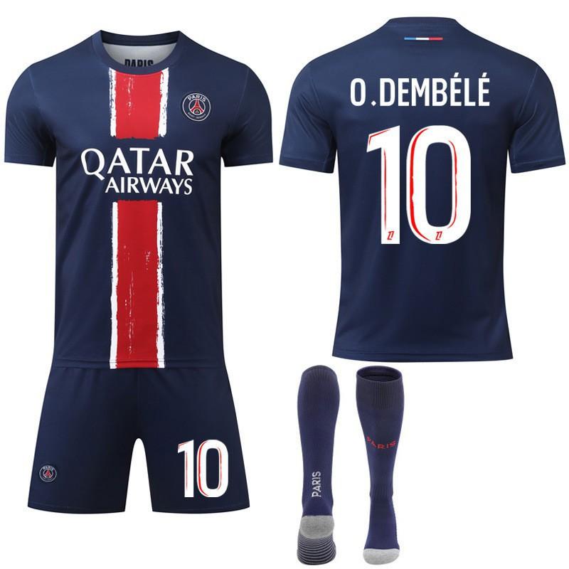 2425 Paříž Domácí dresová sada č.. 7 Mbappe 10 Dembele 30 Fotbalový dres Ligue 1 Sportovní oblečení
