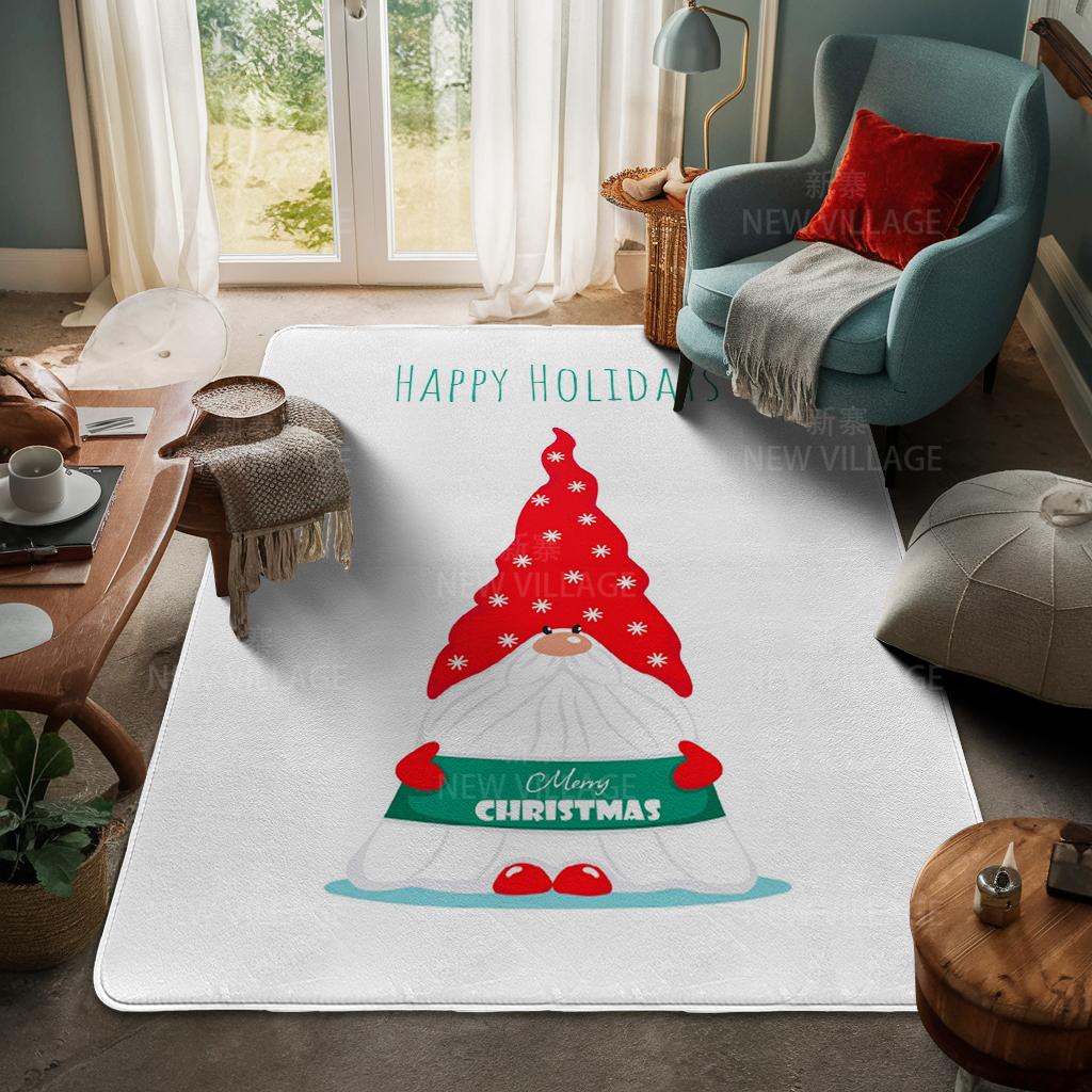 House Entrance Carpet Home Door Mat Living Room Bath Foot Bathroom Non-slip Water Absorption Rugs Bath Merry Christmas Winter